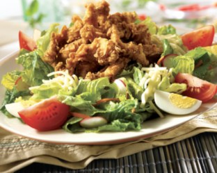 Cajun Fried chicken salad (dinner size)